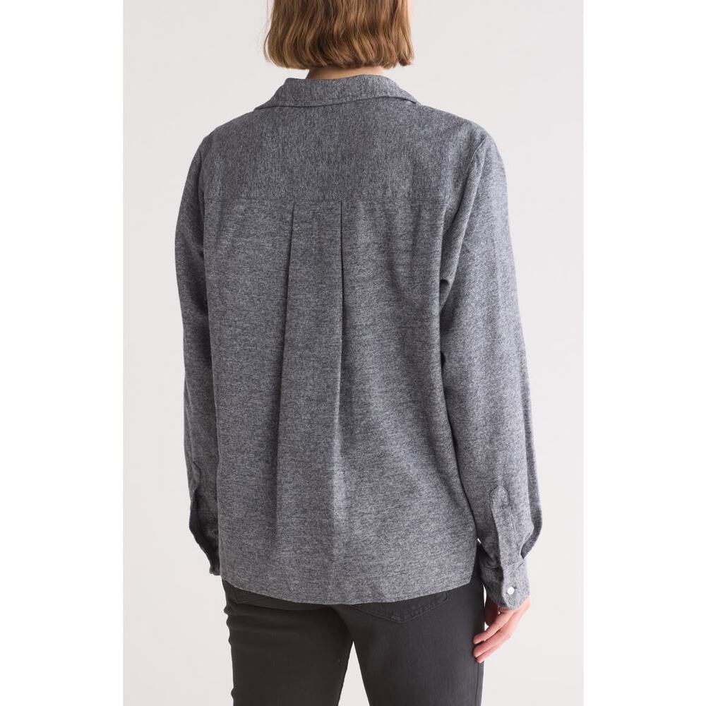 Frank & Eileen Women's Silvio Soft Button-Up Shirt Heather Gray Size M NWOT - Picture 2 of 10